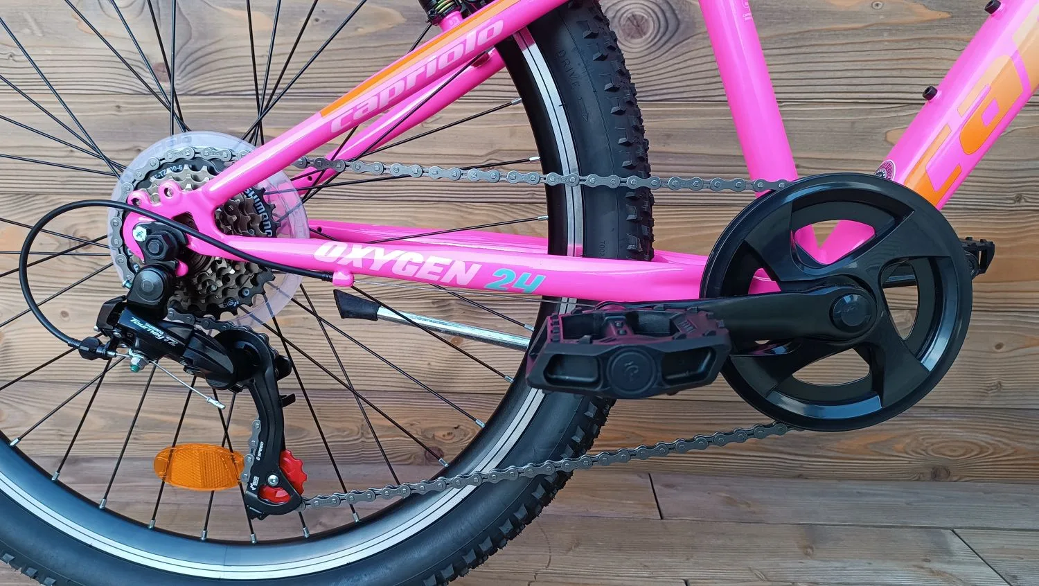 Bicicleta copii 24 Capriolo Oxygen V-brake pink albastru 12 - imagine 4