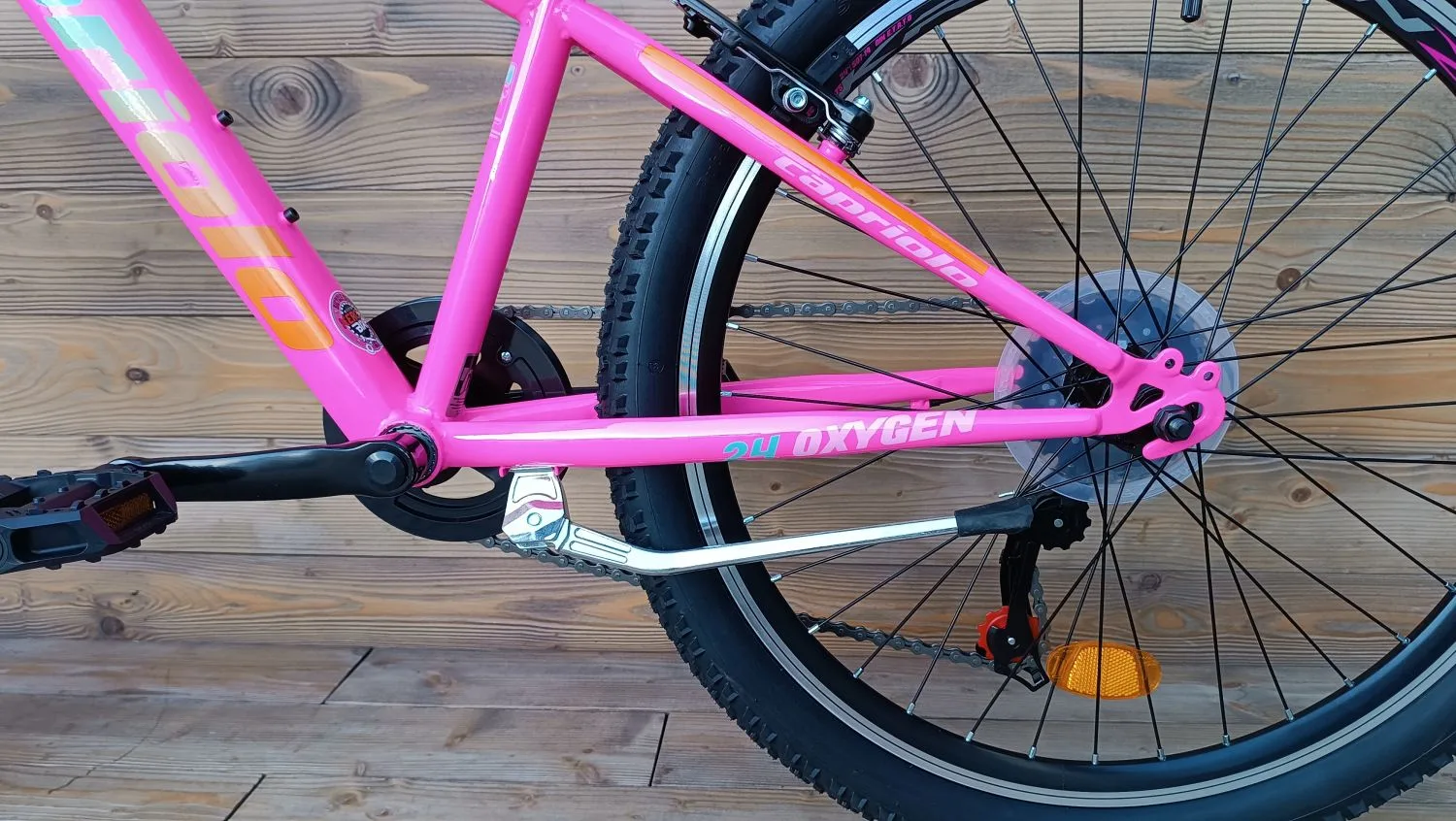 Bicicleta copii 24 Capriolo Oxygen V-brake pink albastru 12 - imagine 5