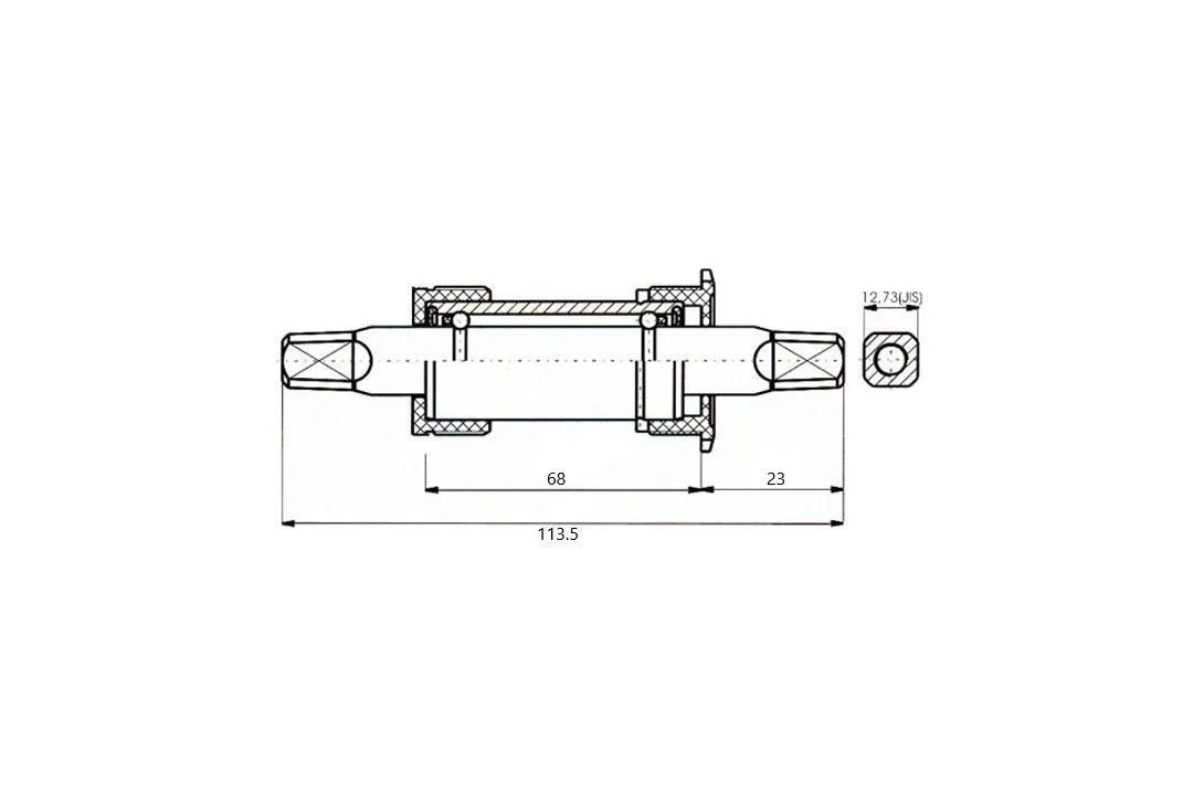 Monobloc patrat otel 113.5 mm Neco argintiu - imagine 2