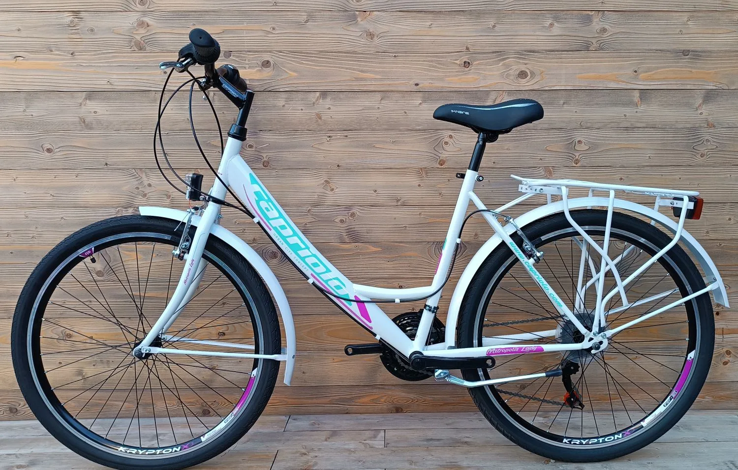 Bicicleta dama 26 Capriolo Metropolis alb 19 - imagine 2