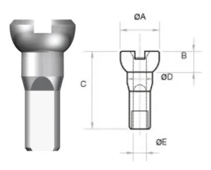 Niple Sapim Polyax brass-14mm