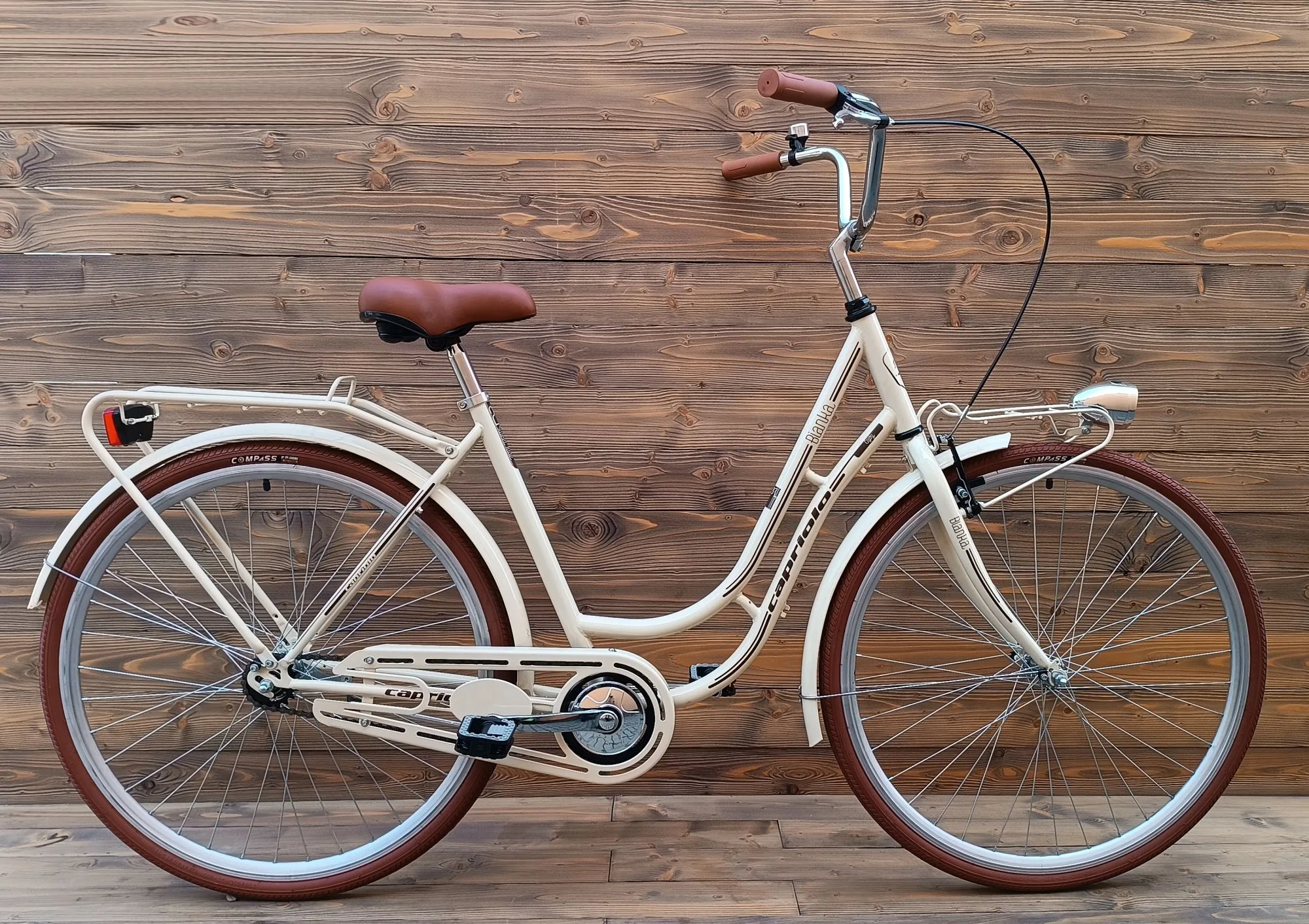 Bicicleta dama 28 Capriolo Bianka crem maro 1 viteza 20