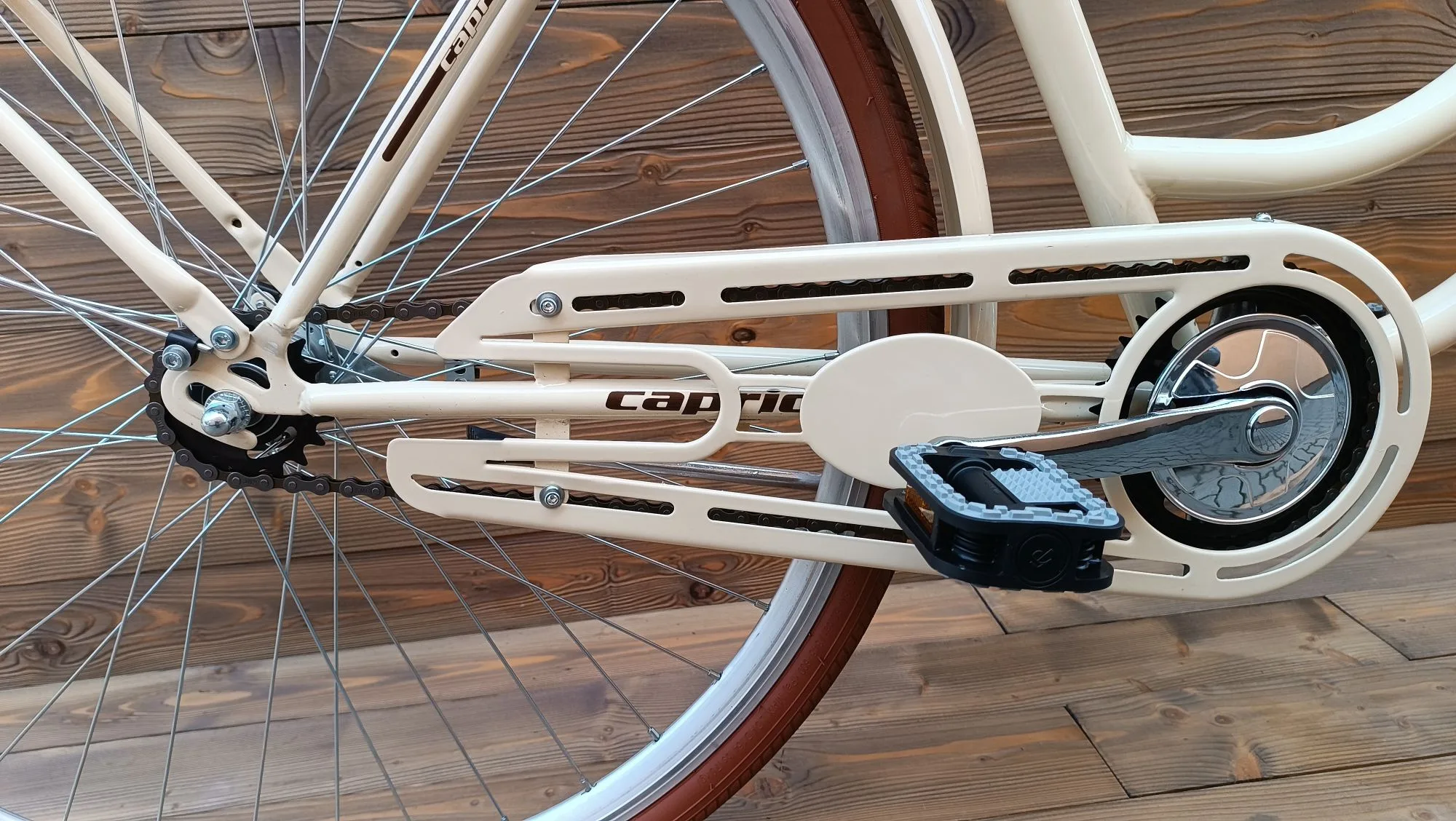 Bicicleta dama 28 Capriolo Bianka crem maro 1 viteza 20 - imagine 4