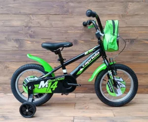 Bicicleta copii 14 Capriolo Mustang negru verde
