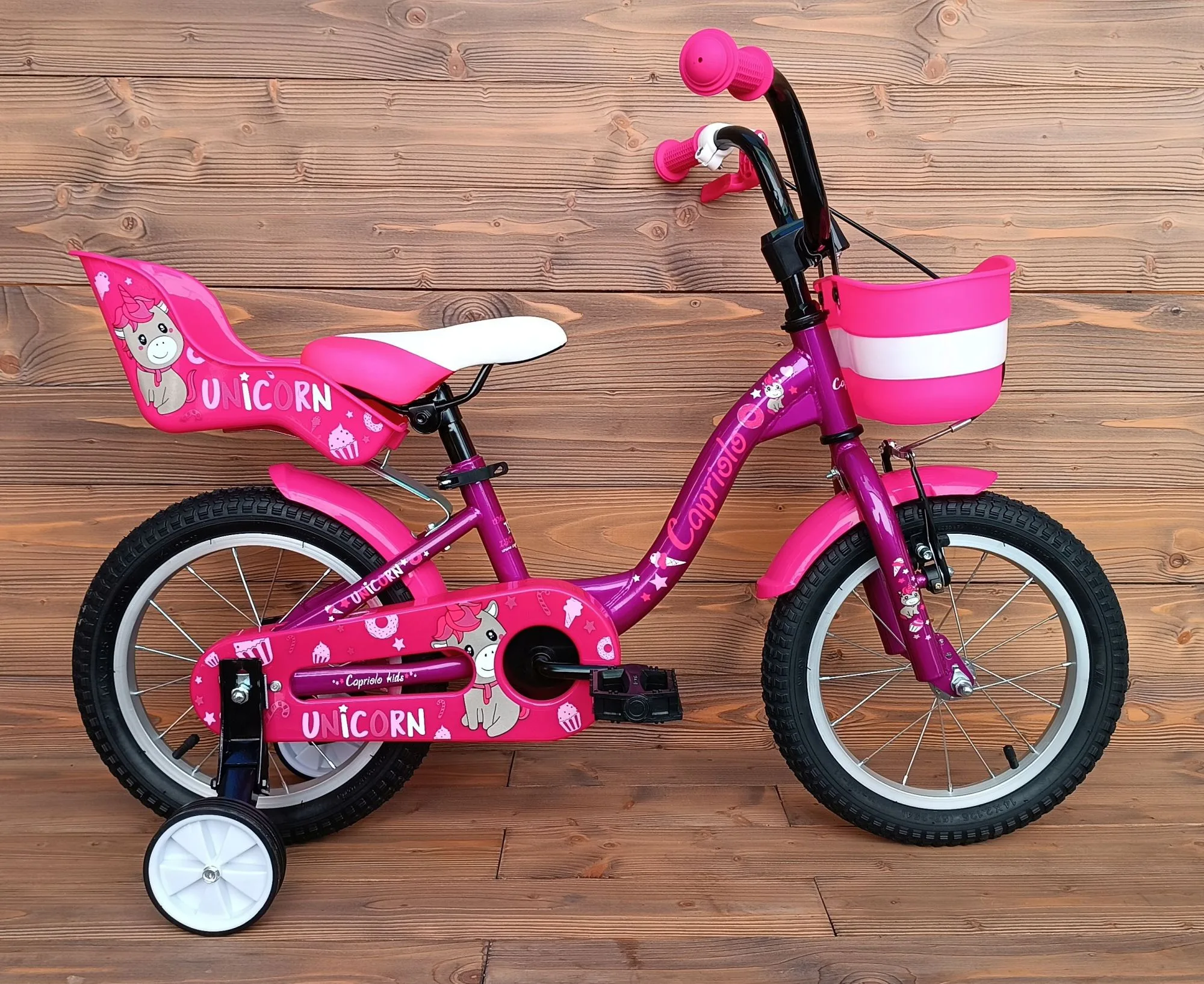 Bicicleta copii 14 Capriolo Viola violet pink