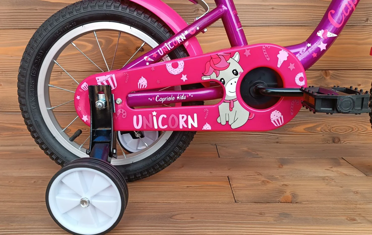 Bicicleta copii 14 Capriolo Viola violet pink - imagine 5