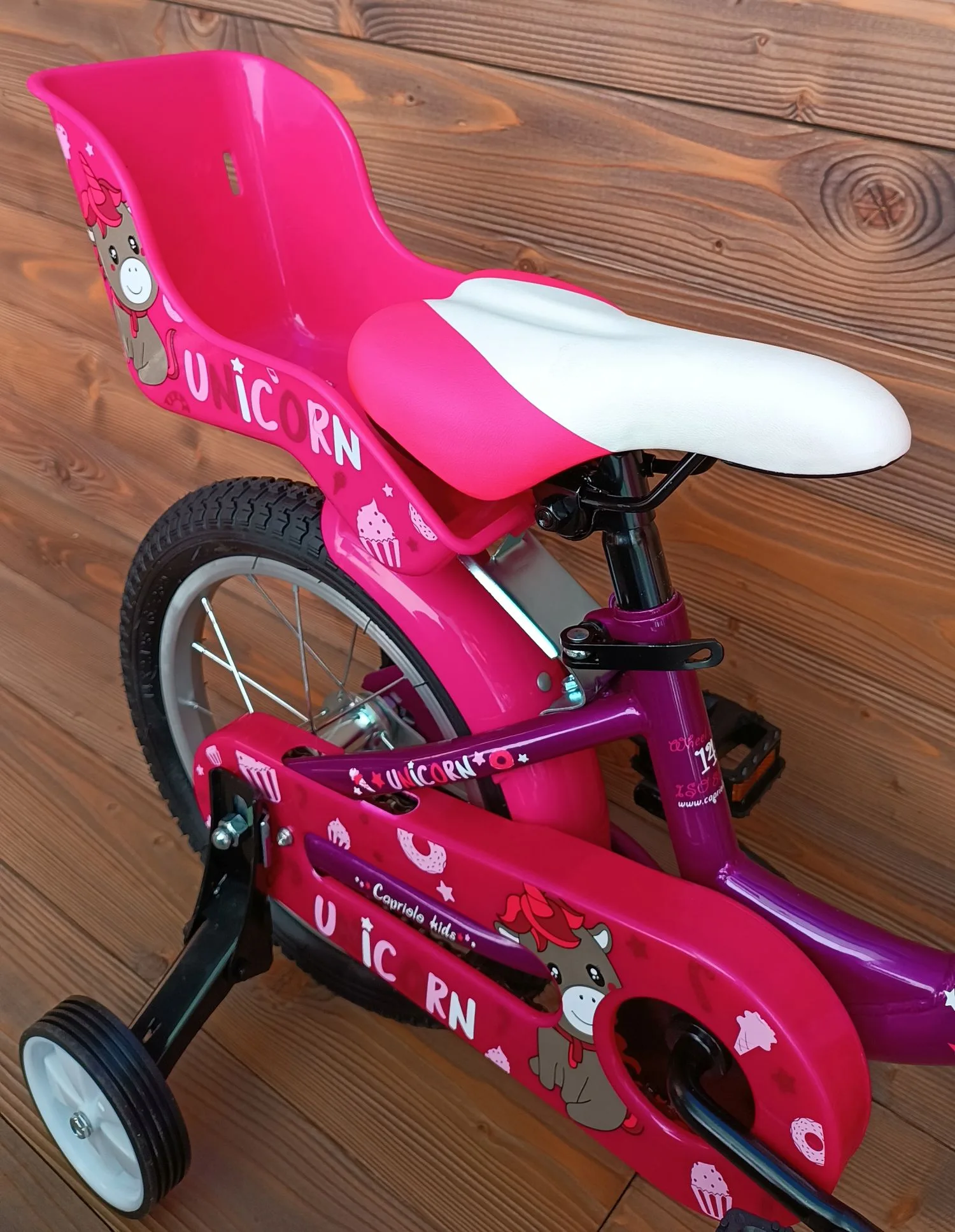 Bicicleta copii 14 Capriolo Viola violet pink - imagine 6