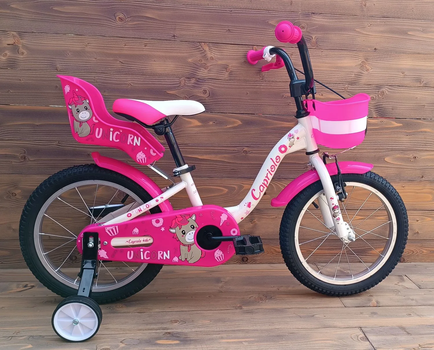 Bicicleta copii 16 Capriolo Viola alb pink - imagine 2
