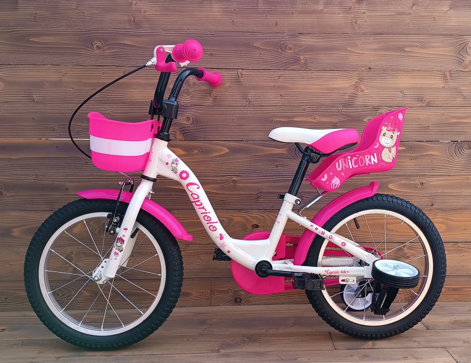 Bicicleta copii 16 Capriolo Viola alb pink - imagine 3