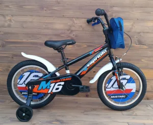 Bicicleta copii 16 Capriolo Mustang negru albastru rosu