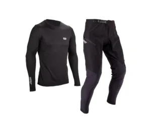 Set de tricou si pantaloni set ciclism Leatt  Ride Kit MTB 1.0 M black