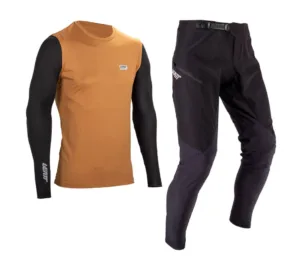 Set de tricou si pantaloni set ciclism Leatt  Ride Kit MTB 1.0 S rust