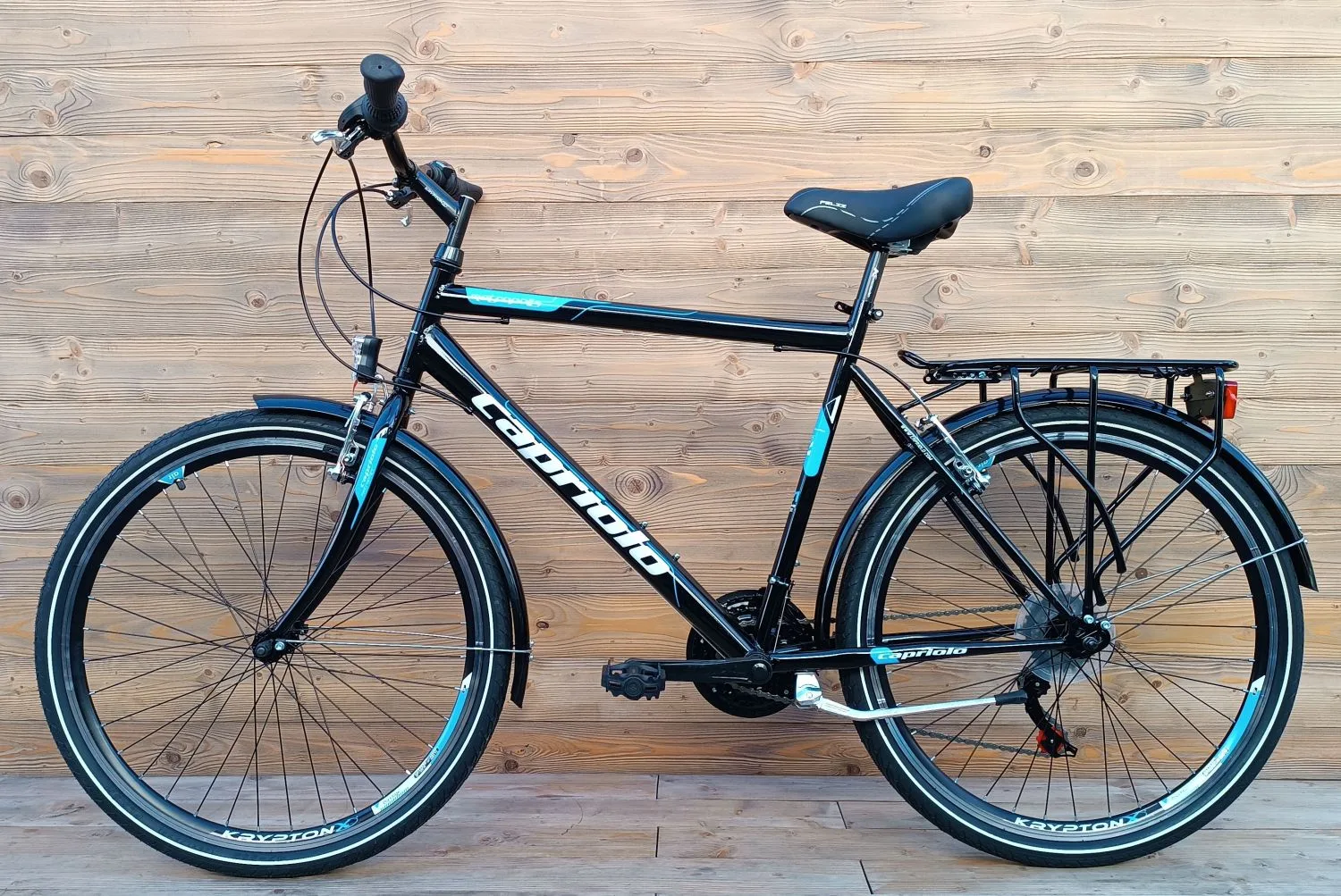 Bicicleta barbati 26 Capriolo Metropolis negru albastru 21 - imagine 2