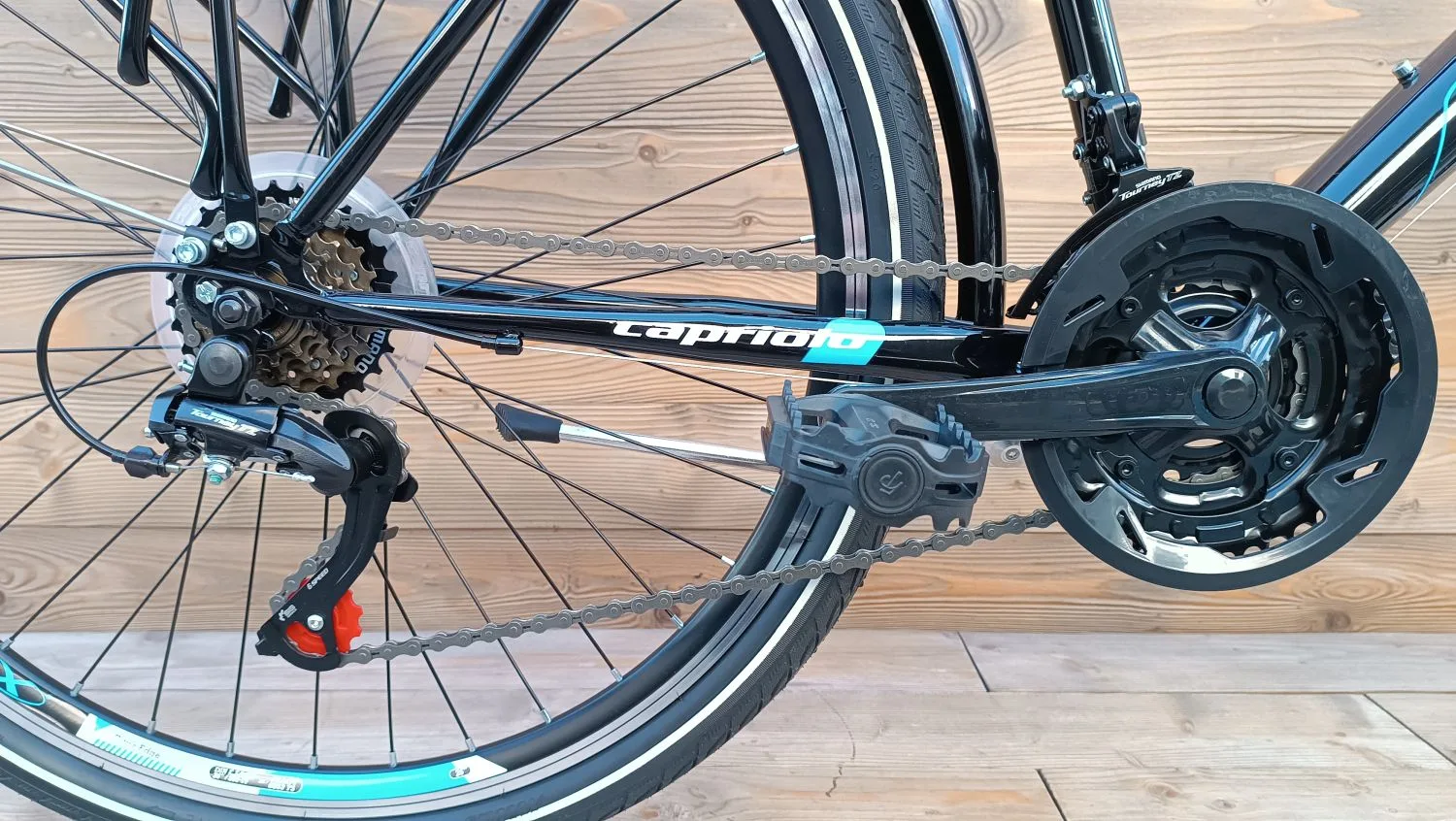 Bicicleta barbati 26 Capriolo Metropolis negru albastru 21 - imagine 5