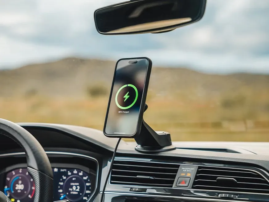 Quad Lock suport telefon parbriz auto negru - imagine 3