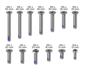Quad Lock set suruburi M4, M5 argintiu
