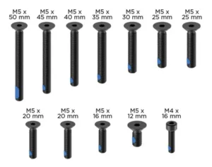 Quad Lock set suruburi M4, M5 negru