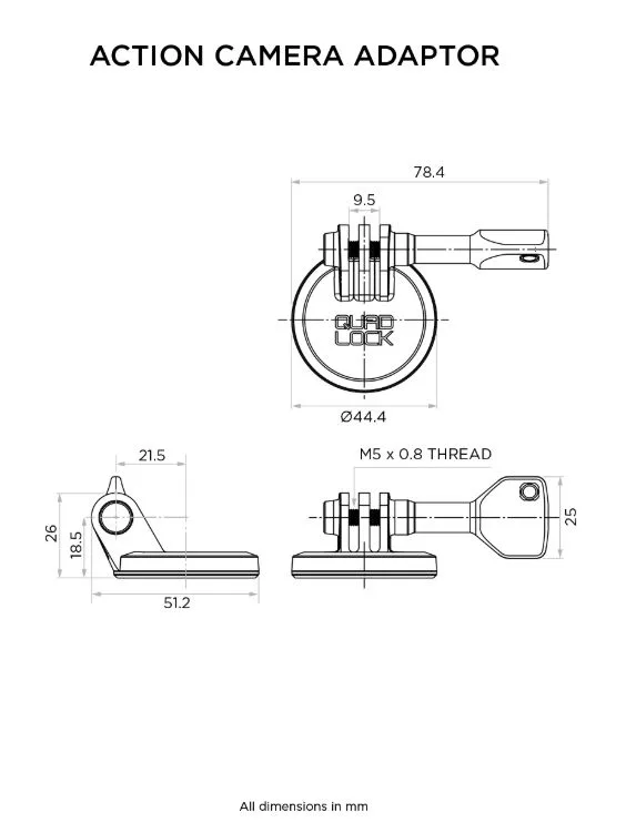 Quad Lock adaptor camera de actiune GoPro sau Insta360 - imagine 6