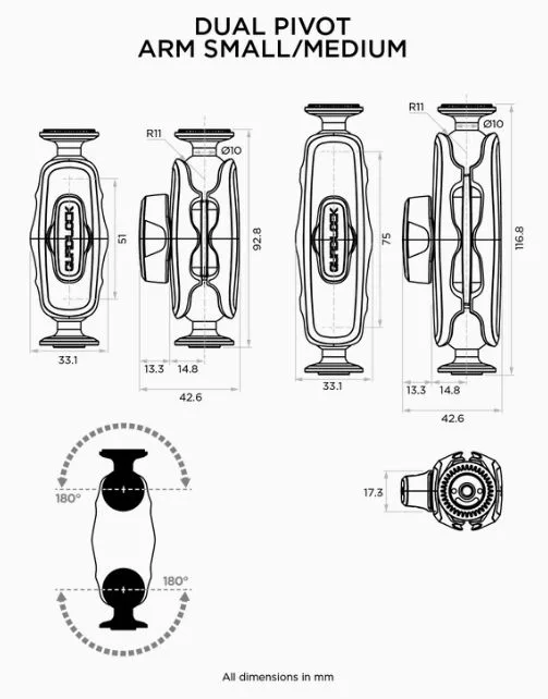 Quad Lock 360 brat dublu mediu - imagine 6