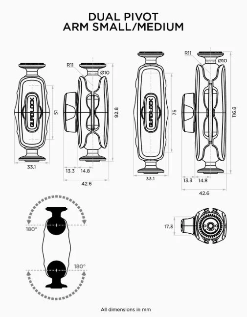 Quad Lock 360 brat dublu mic - imagine 4