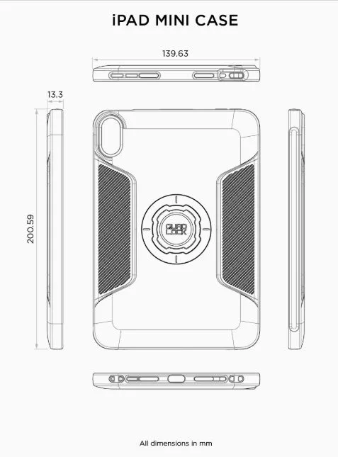 Quad Lock carcasa pentru iPad Mini (Gen 6, A17 Pro) MAG - imagine 5