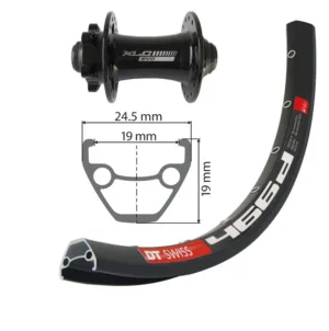 FW 27.5 XLC 6 hole black TA 15 32h DT Swiss D466 disc bk niro spokes (bk)