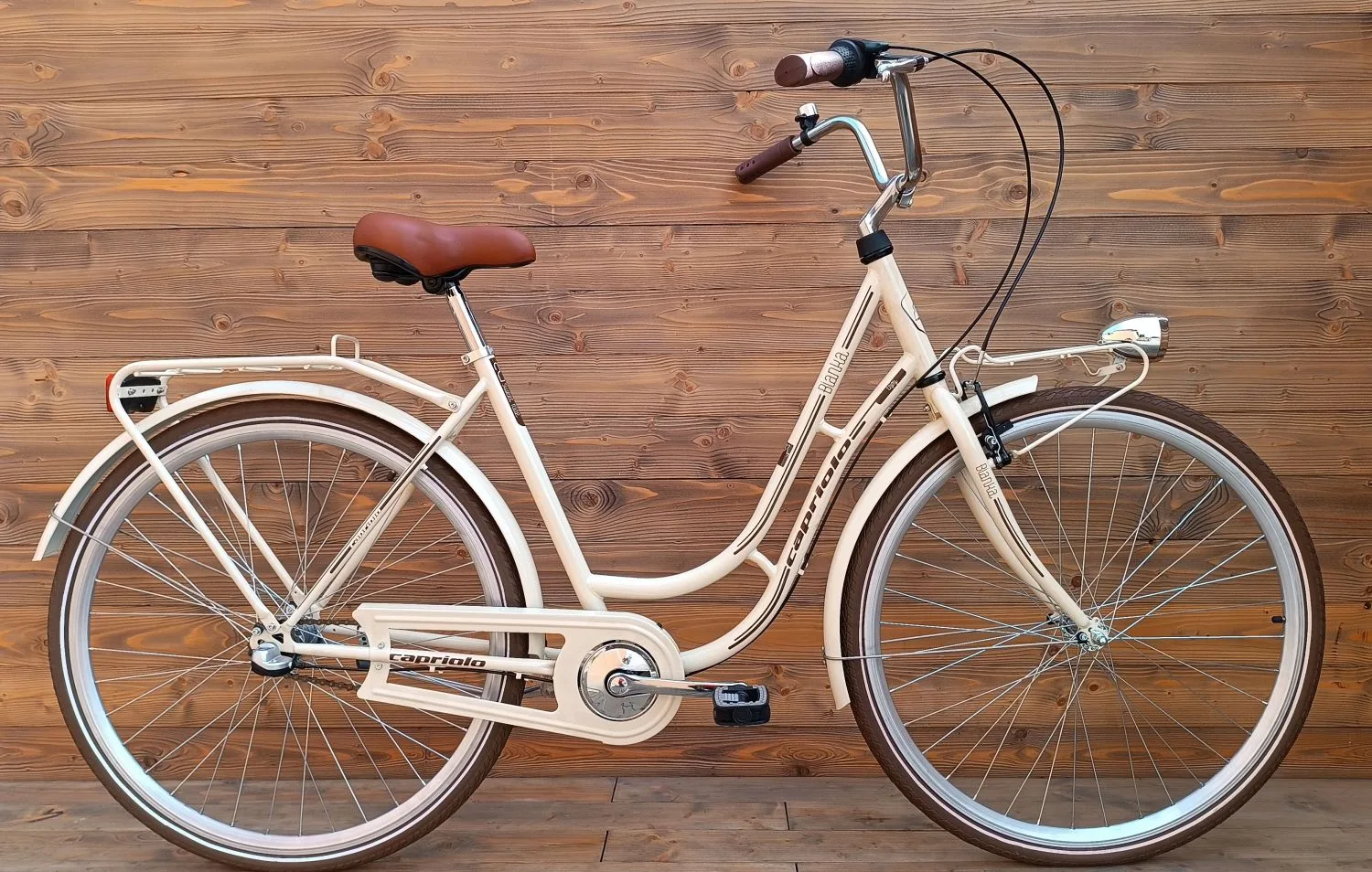 Bicicleta dama 28 Capriolo Bianka bej maro N3 viteze 20