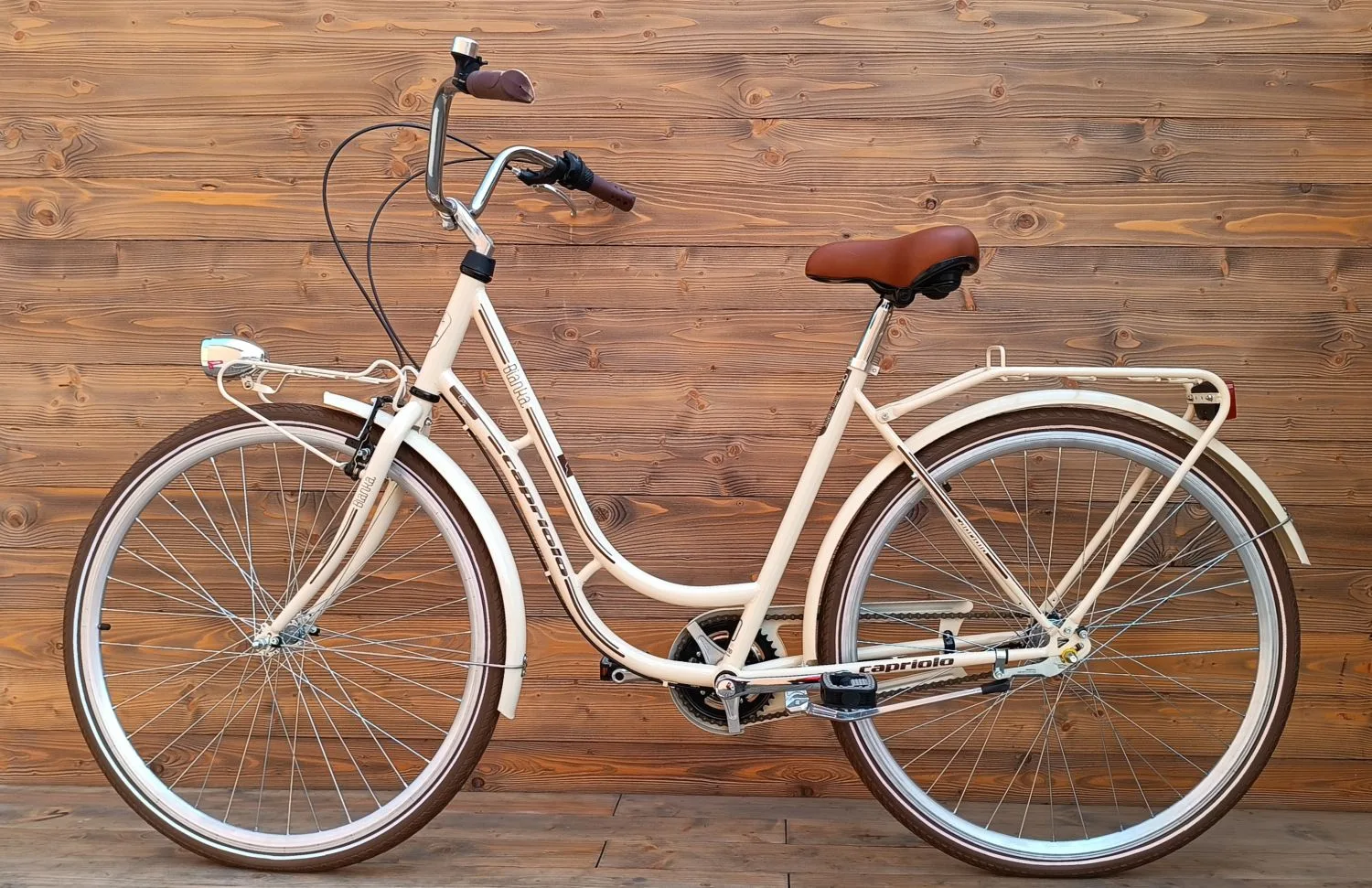 Bicicleta dama 28 Capriolo Bianka bej maro N3 viteze 20 - imagine 2