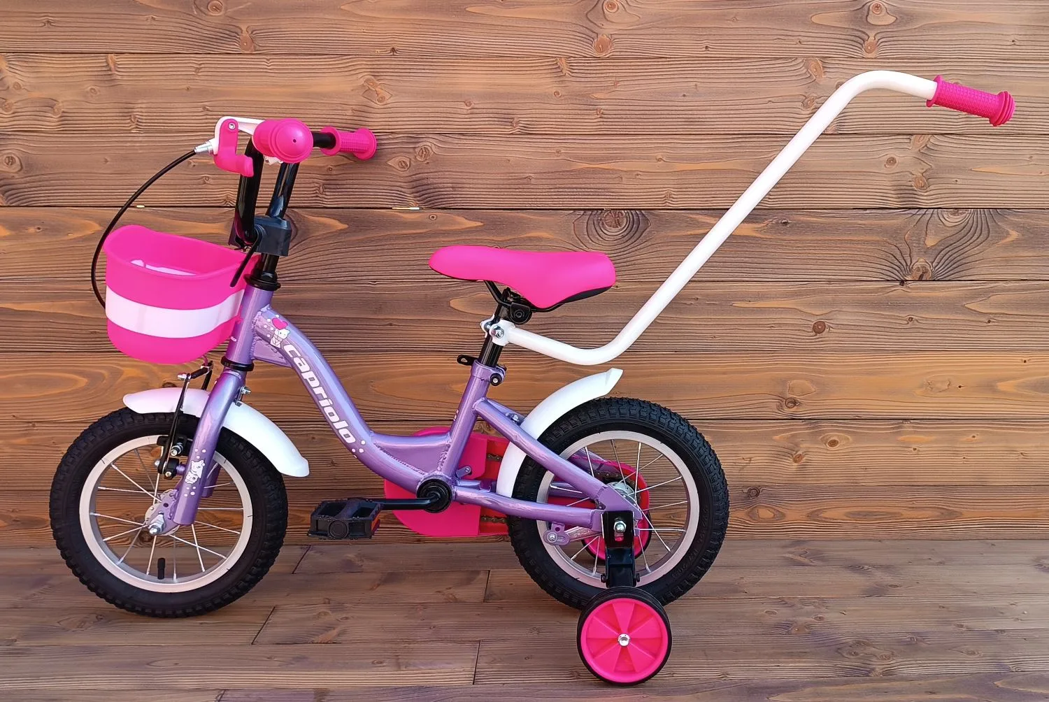 Bicicleta copii 12 Capriolo Viola violet pink - imagine 3