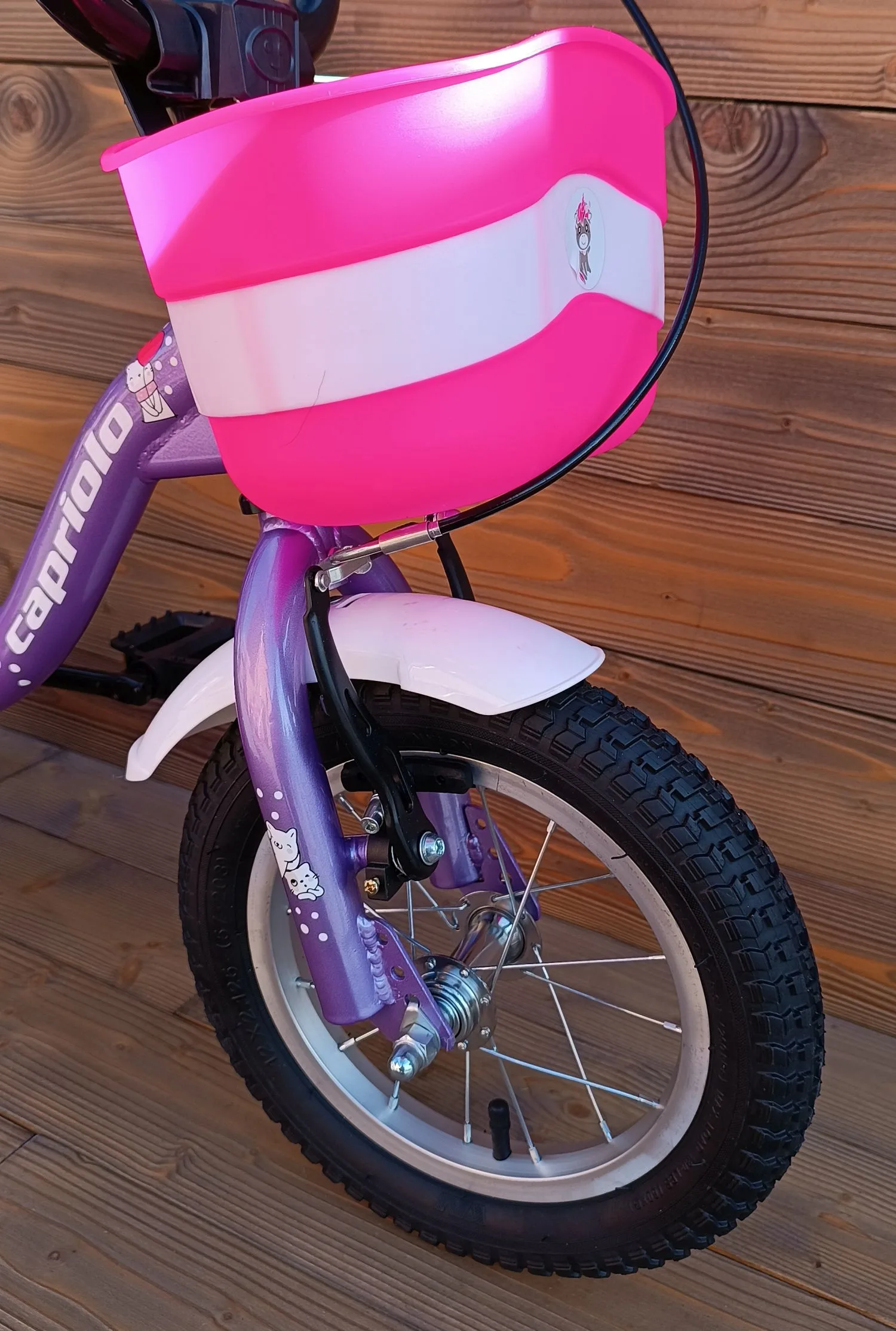 Bicicleta copii 12 Capriolo Viola violet pink - imagine 4