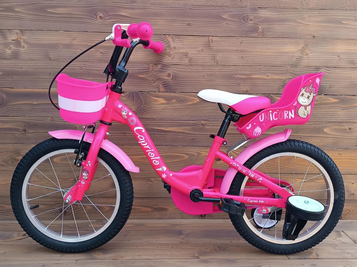 Bicicleta copii 16 Capriolo Viola pink alb - imagine 2