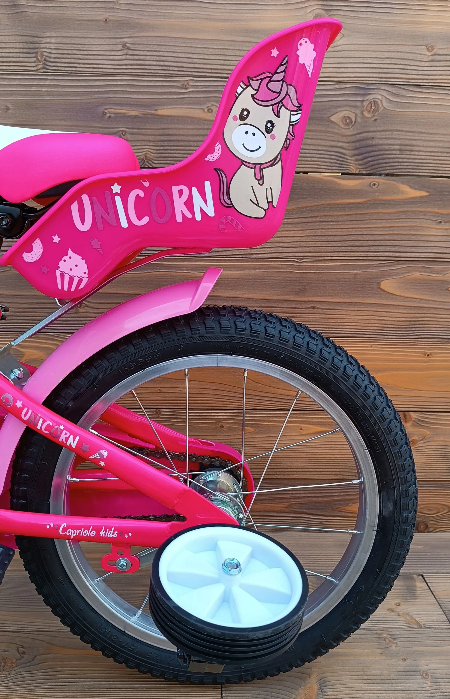 Bicicleta copii 16 Capriolo Viola pink alb - imagine 4