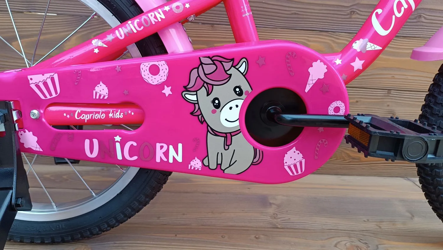 Bicicleta copii 16 Capriolo Viola pink alb - imagine 5