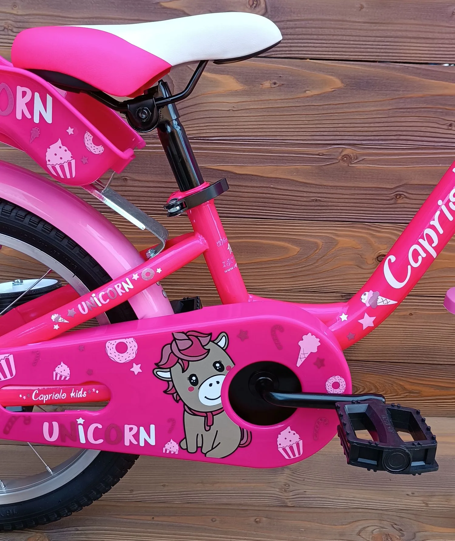 Bicicleta copii 16 Capriolo Viola pink alb - imagine 6