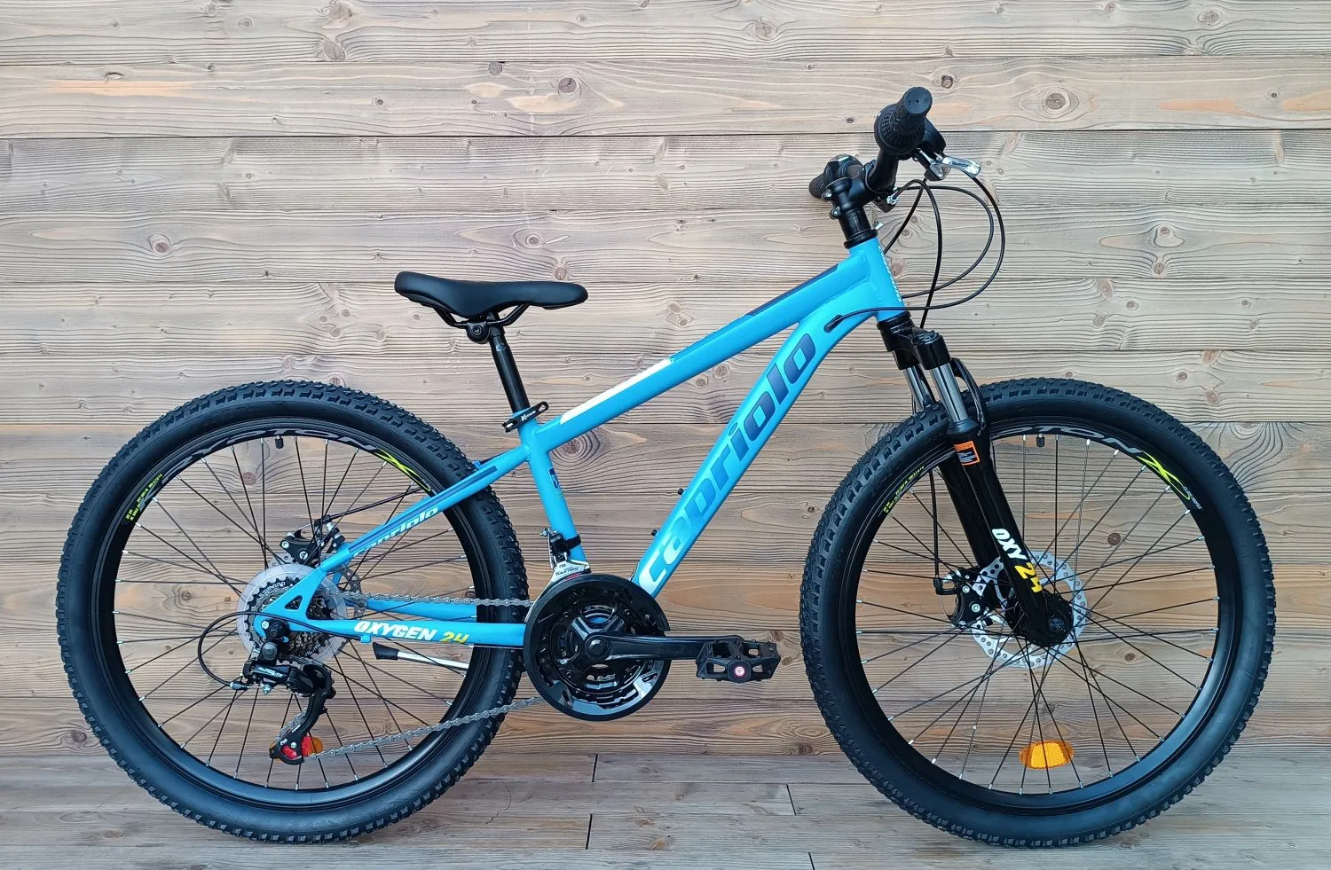 Bicicleta copii 24 Capriolo Oxygen Disc-brake albastru alb 12