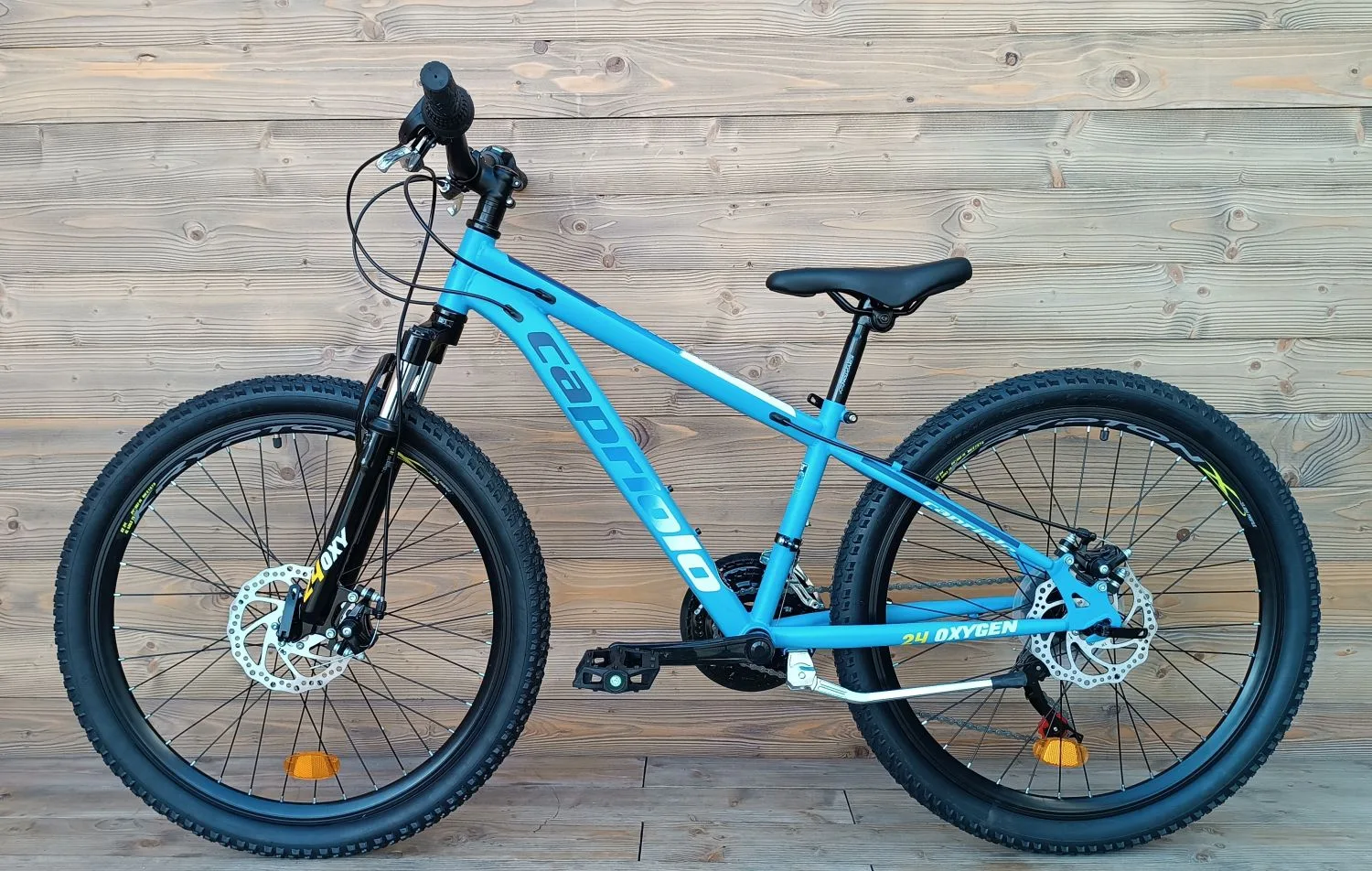 Bicicleta copii 24 Capriolo Oxygen Disc-brake albastru alb 12 - imagine 2