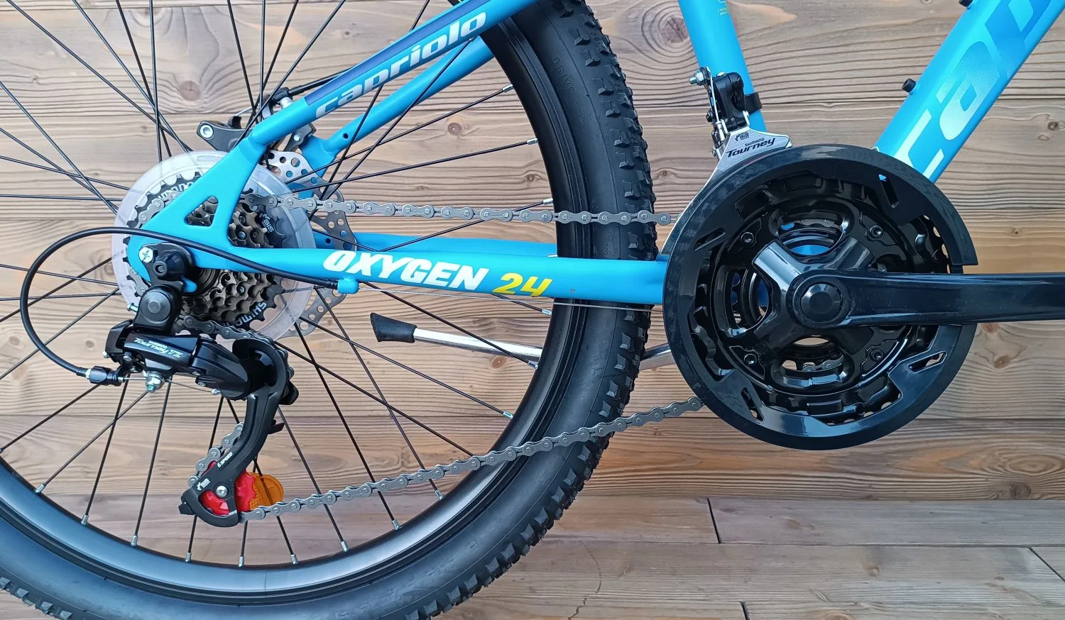 Bicicleta copii 24 Capriolo Oxygen Disc-brake albastru alb 12 - imagine 5
