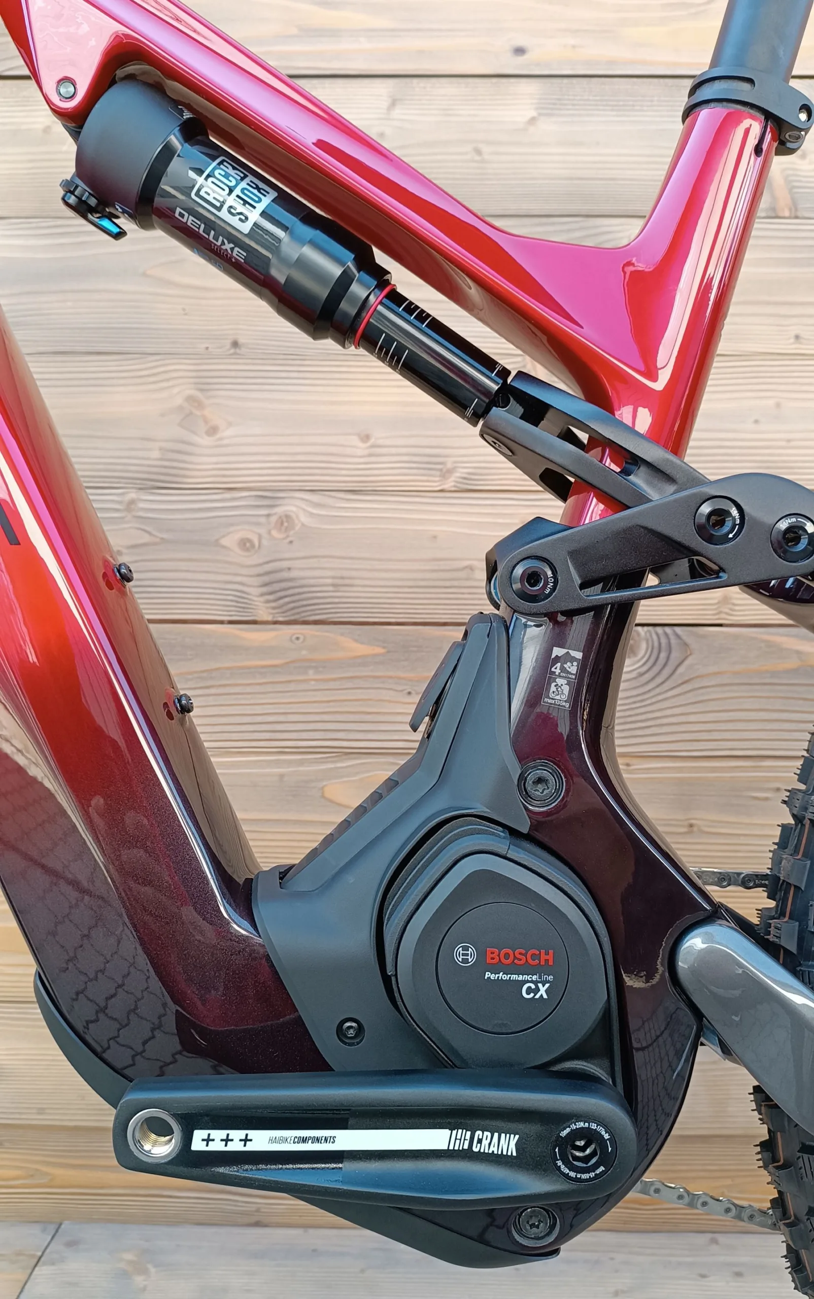 Bicicleta electrica e-bike Haibike ALLMTN CF 9 i800Wh 12-G S1000 Eagle A rosu negru platinum L - imagine 9