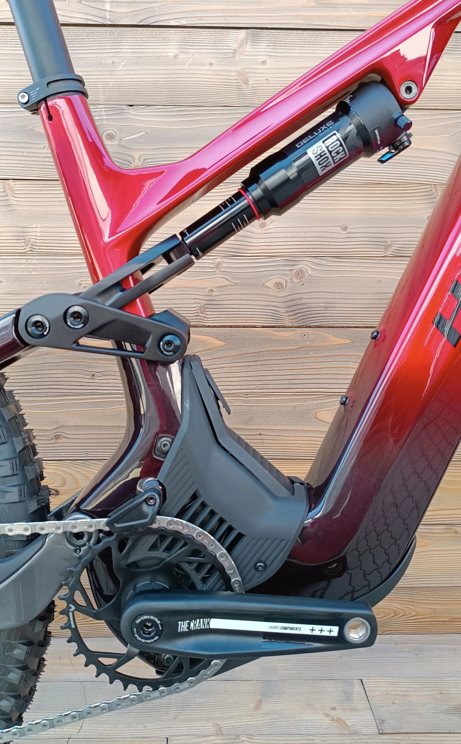Bicicleta electrica e-bike Haibike ALLMTN CF 9 i800Wh 12-G S1000 Eagle A rosu negru platinum L - imagine 10