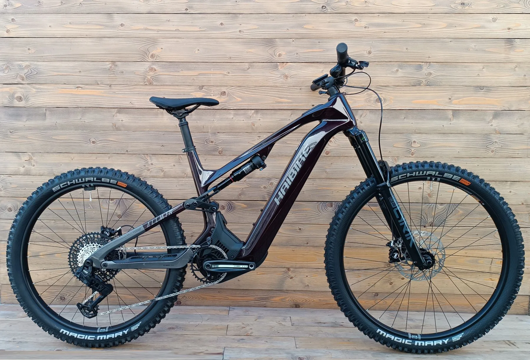 Bicicleta electrica e-bike Haibike ALLMTN CF 9 i800Wh 12-G S1000 Eagle A negru platinum L - imagine 2