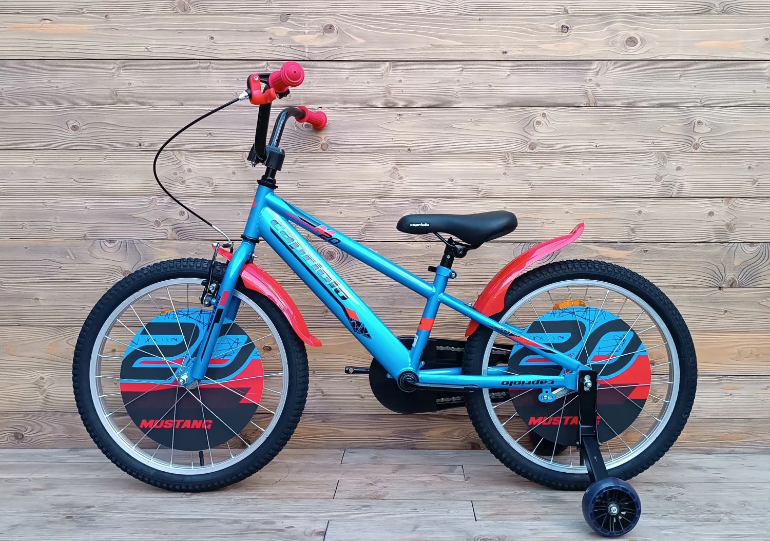 Bicicleta copii 20 Capriolo Mustang albastru rosu - imagine 2