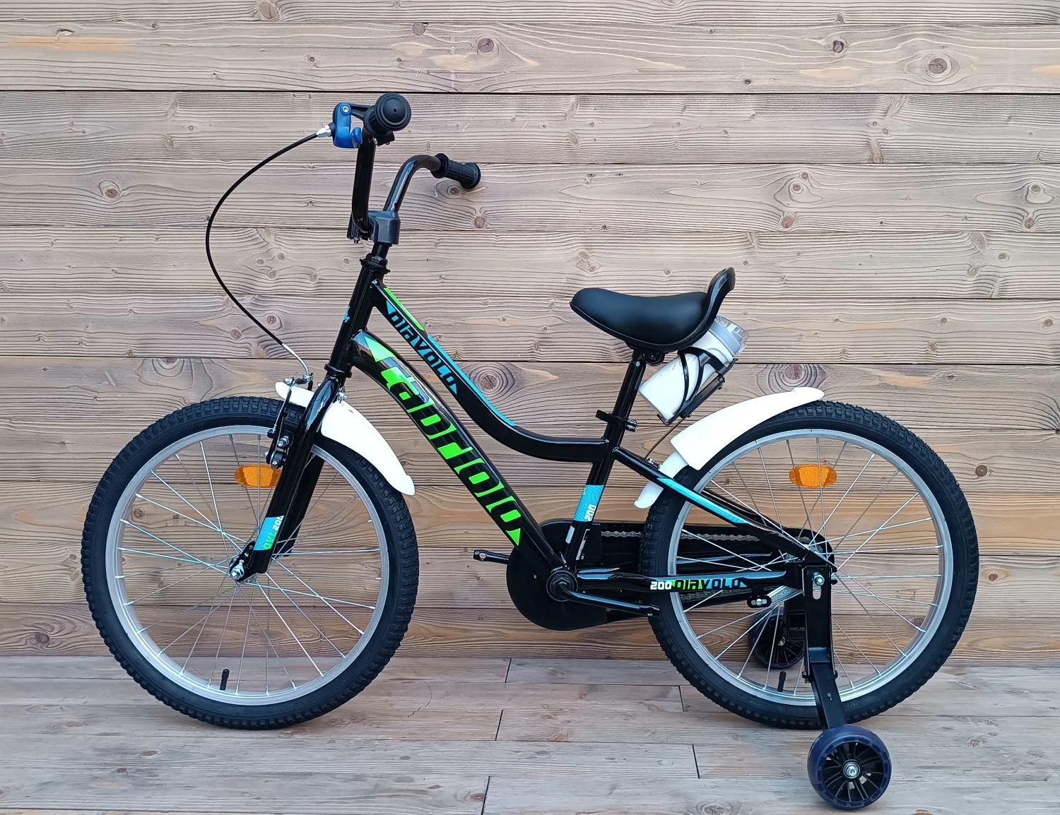 Bicicleta copii 20 Capriolo Diavolo Kid negru verde - imagine 2