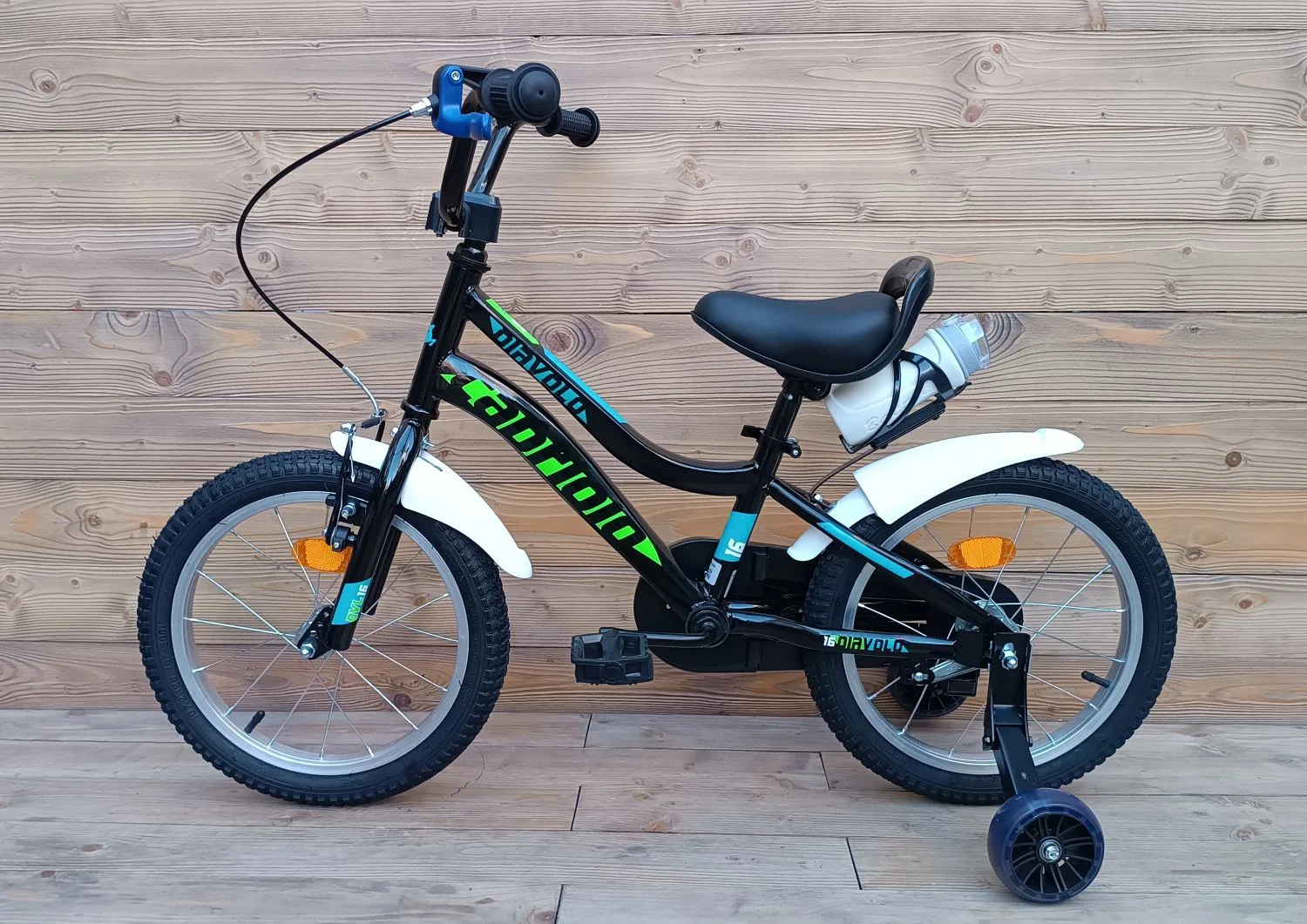 Bicicleta copii 16 Capriolo Diavolo Kid negru verde - imagine 2