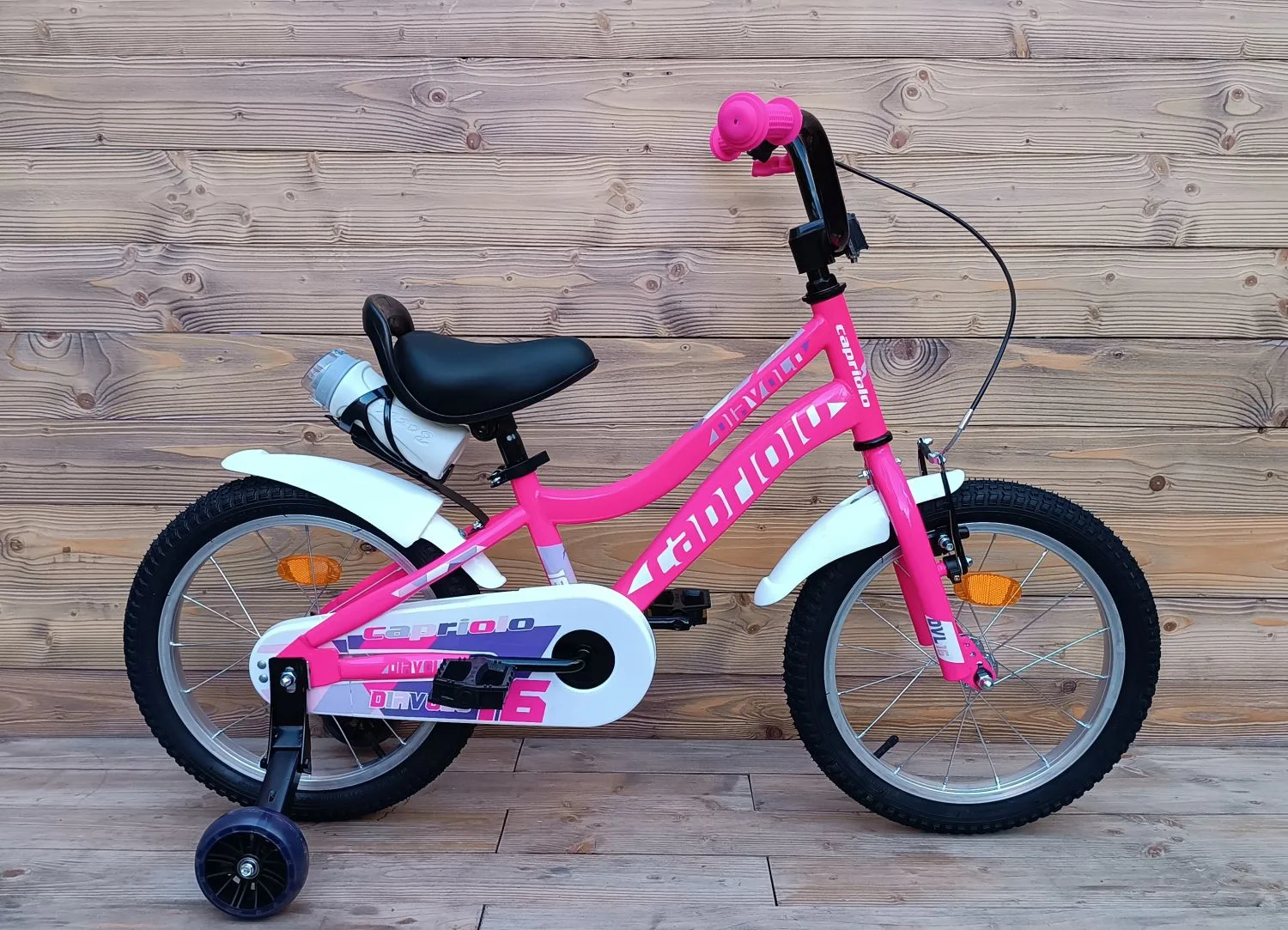 Bicicleta copii 16 Capriolo Diavolo Kid pink violet