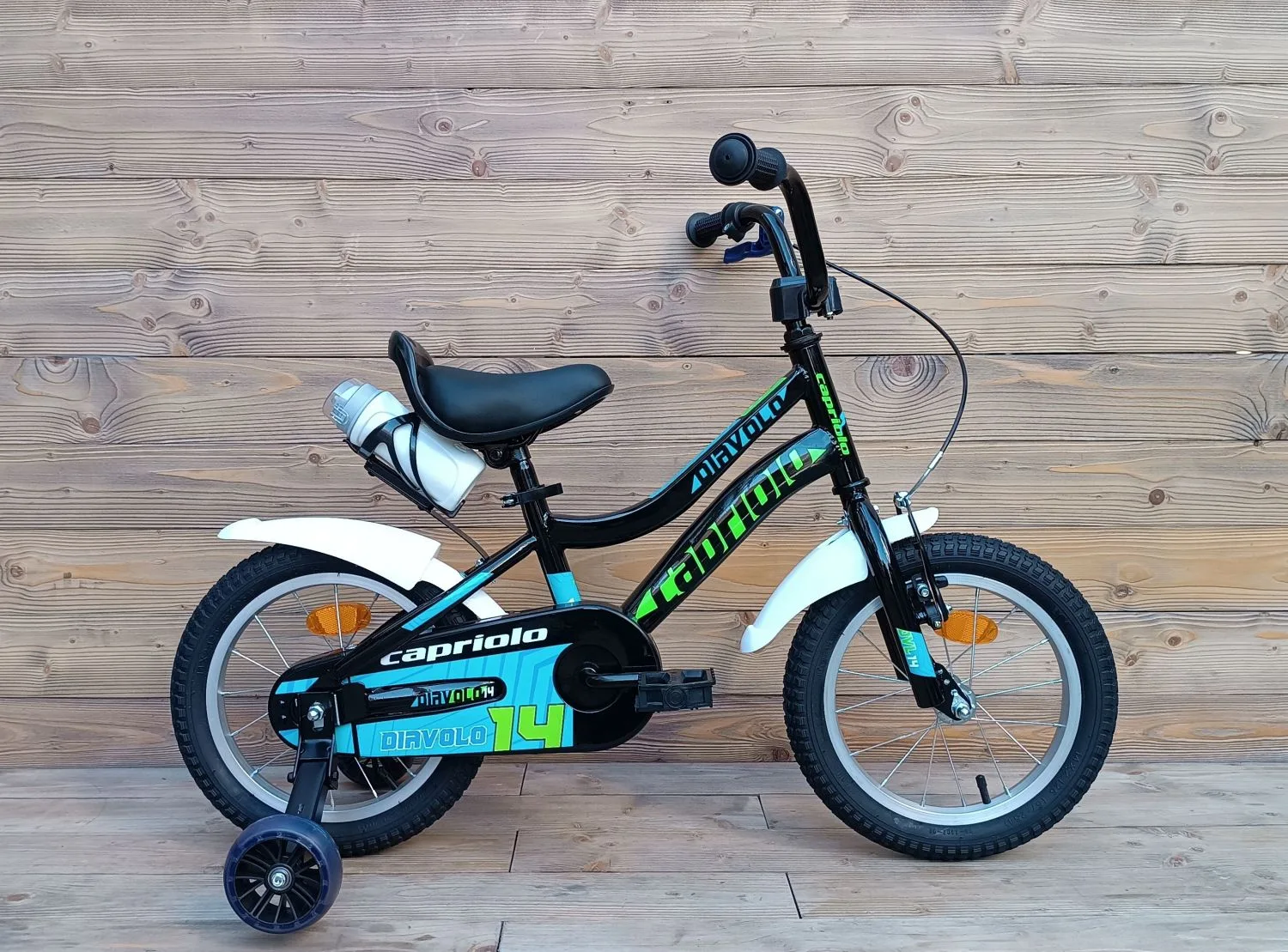 Bicicleta copii 14 Capriolo Diavolo Kid negru verde