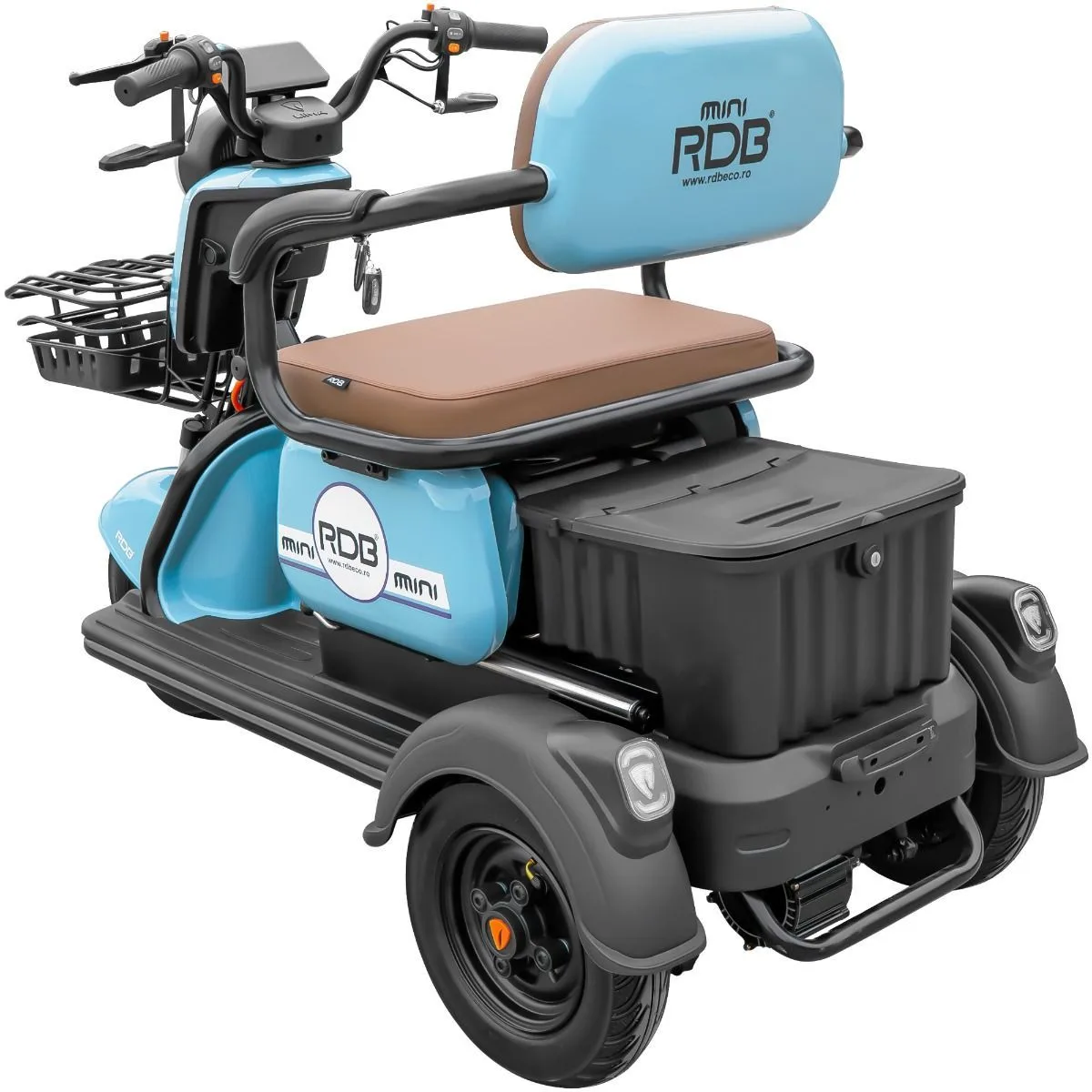 Triciclu electric RDB MINI, albastru, 2000W, fara permis - imagine 7