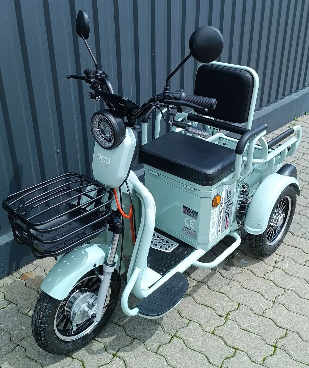Triciclu electric RDB SINOE PRO, verde, 1160W, fara permis - imagine 2
