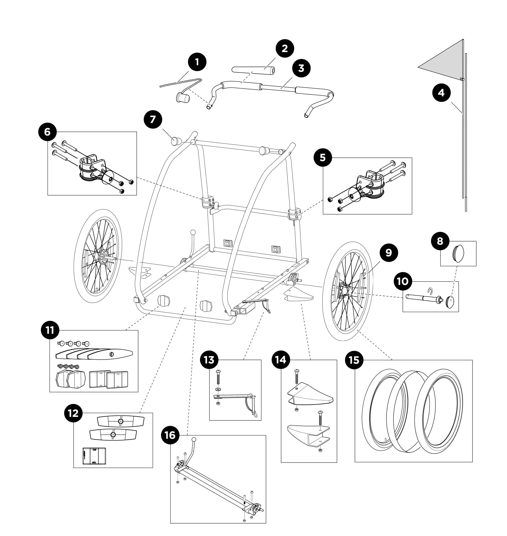 Carucior Thule Coaster XT albastru deschis 2 locuri - imagine 11