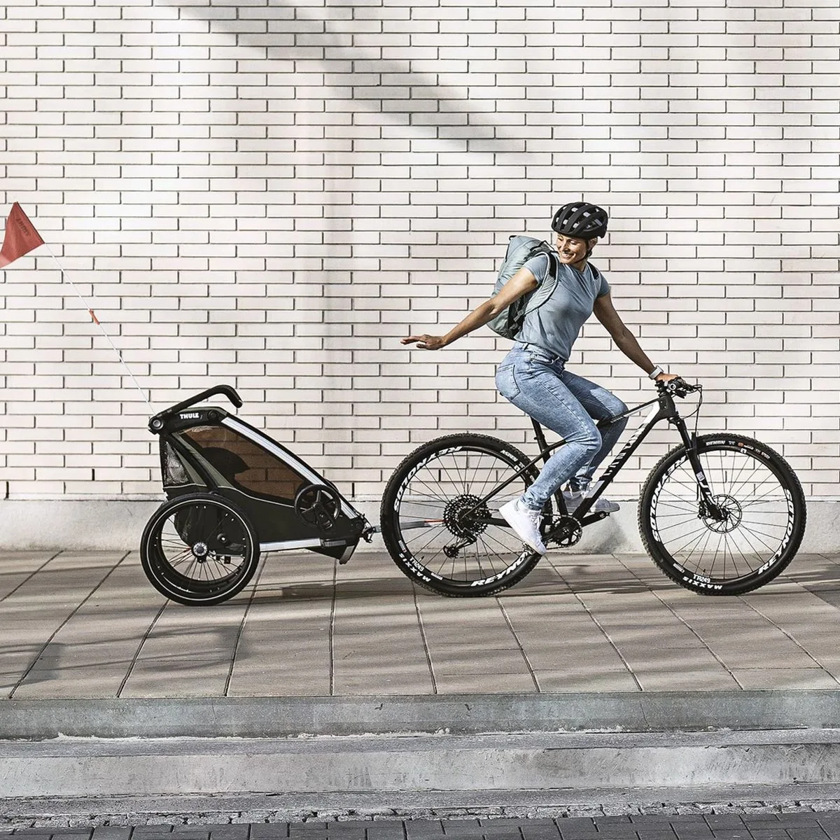 Carucior Thule Chariot Lite double verde 2 locuri - imagine 7