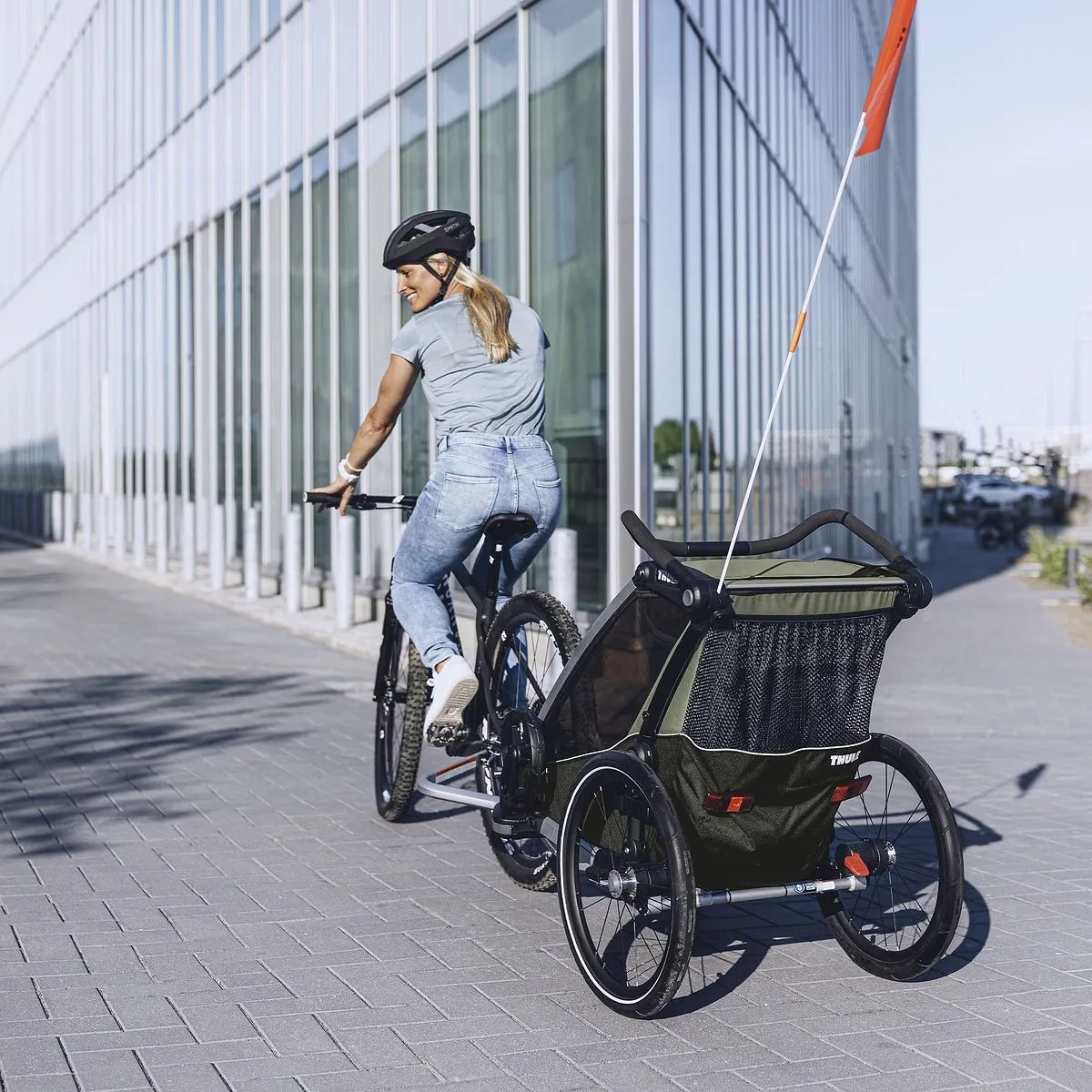 Carucior Thule Chariot Lite double verde 2 locuri - imagine 9